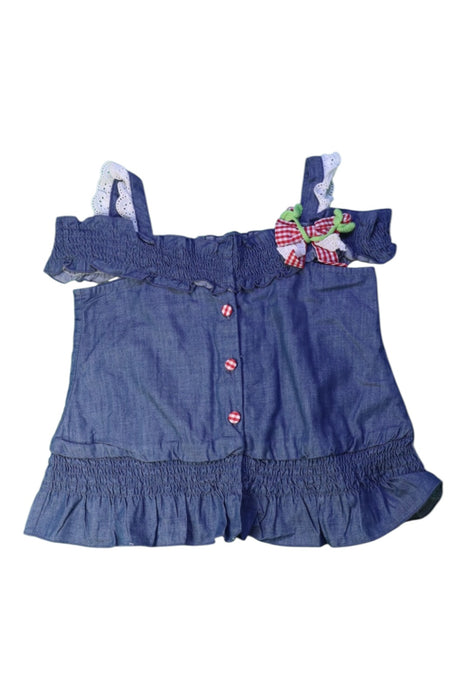 A Blue Sleeveless Tops from Nicholas & Bears in size 6T for girl. (Front View)