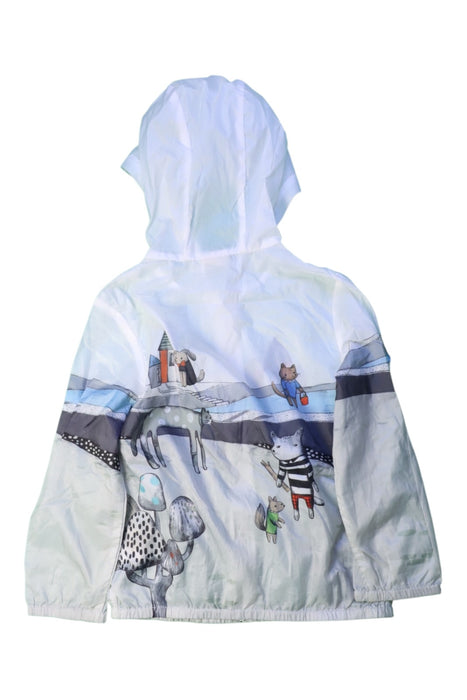 A White Lightweight Jackets from Momonittu in size 4T for neutral. (Back View)