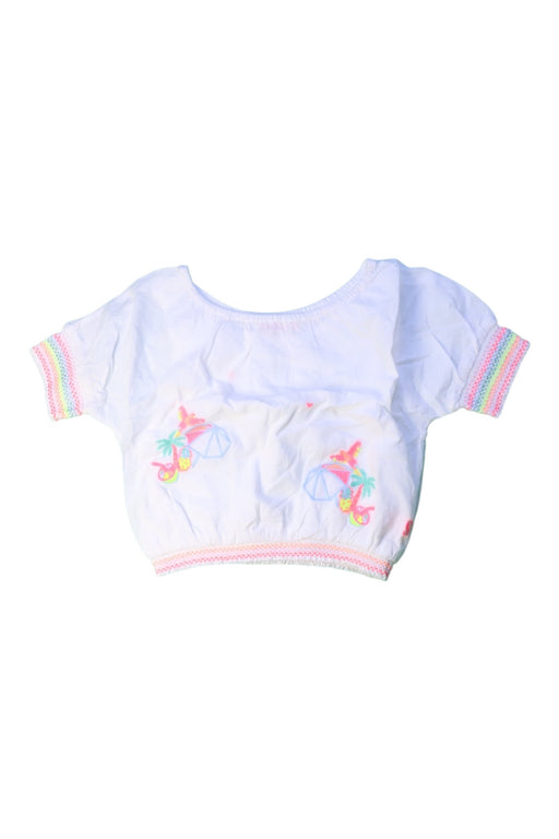 A White Short Sleeve Tops from Billieblush in size 3T for girl. (Front View)