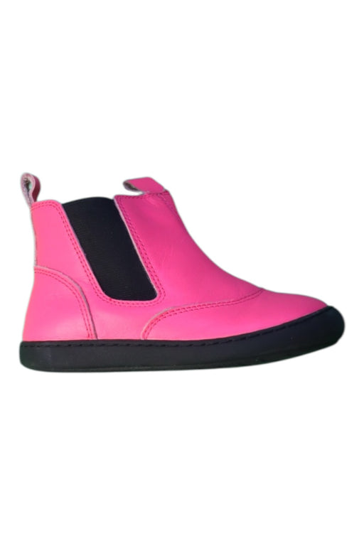 A Pink Booties from Old Soles in size 4T for girl. (Front View)