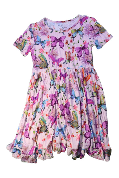 A Multicolour Short Sleeve Dresses from Posh Peanut in size 7Y for girl. (Front View)