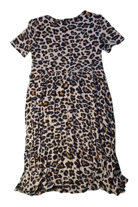 A Beige Short Sleeve Dresses from Posh Peanut in size 7Y for girl. (Back View)