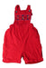 A Red Overall Shorts from Jojo Maman Bébé in size 2T for boy. (Front View)