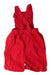 A Red Overall Shorts from Jojo Maman Bébé in size 2T for boy. (Back View)