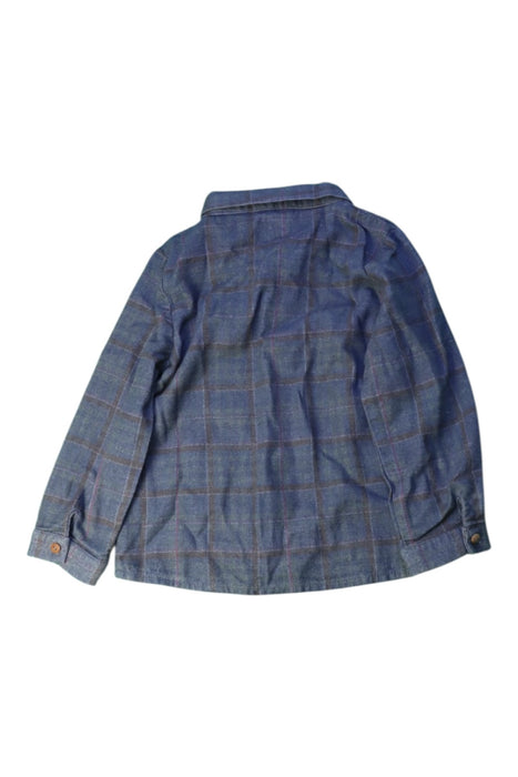 A Blue Long Sleeve Shirts from Wedoble in size 3T for boy. (Back View)