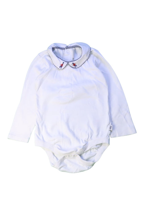 A White Long Sleeve Bodysuits from Jojo Maman Bébé in size 2T for girl. (Front View)