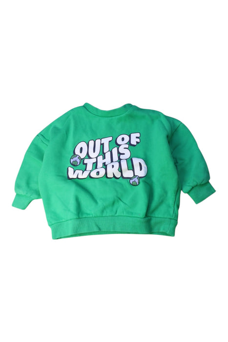 A Green Crewneck Sweatshirts from Seed in size 2T for neutral. (Front View)