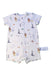 A White Short Sleeve Rompers from Gelato Pique in size 12-18M for neutral. (Front View)