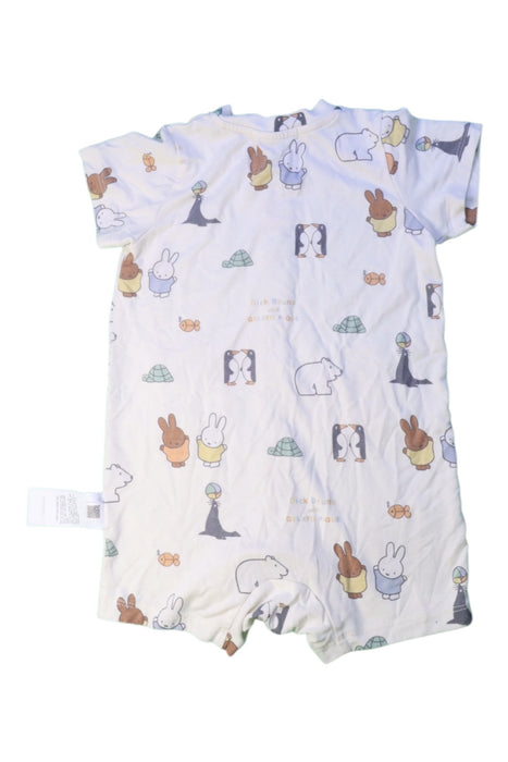 A White Short Sleeve Rompers from Gelato Pique in size 12-18M for neutral. (Back View)