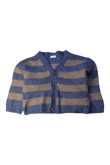 A Blue Cardigans from Laranjinha in size 3T for girl. (Front View)