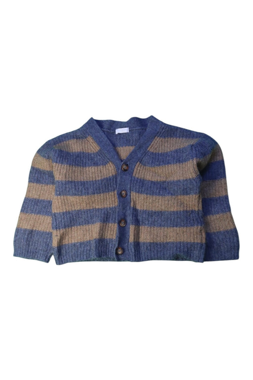 A Blue Cardigans from Laranjinha in size 3T for girl. (Front View)