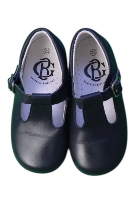 A Navy Dress Shoes from Beatrice & George in size 18-24M for girl. (Back View)