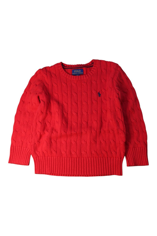 A Red Knit Sweaters from Polo Ralph Lauren in size 4T for boy. (Front View)