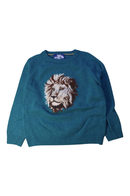 A Blue Knit Sweaters from Thomas Brown in size 4T for boy. (Front View)