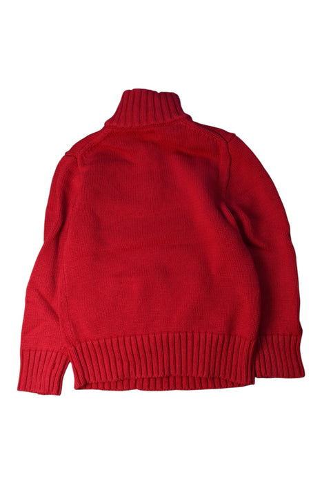 A Red Zippered Sweatshirts from Polo Ralph Lauren in size 6T for boy. (Back View)