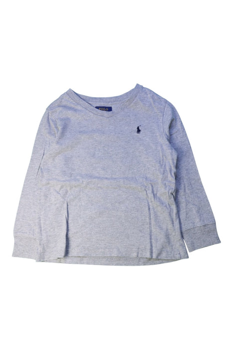 A Grey Long Sleeve Tops from Polo Ralph Lauren in size 3T for boy. (Front View)