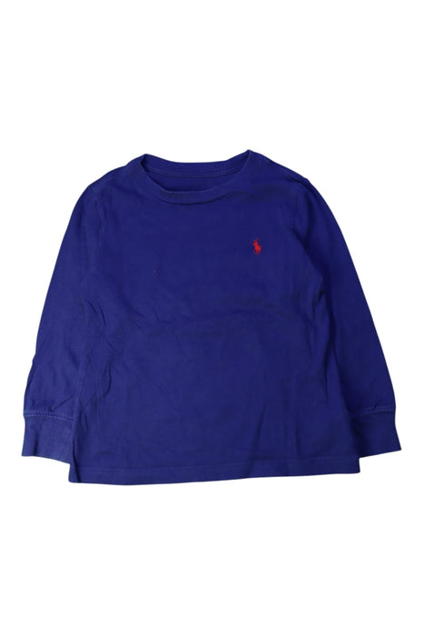 A Blue Long Sleeve T Shirts from Polo Ralph Lauren in size 3T for boy. (Front View)