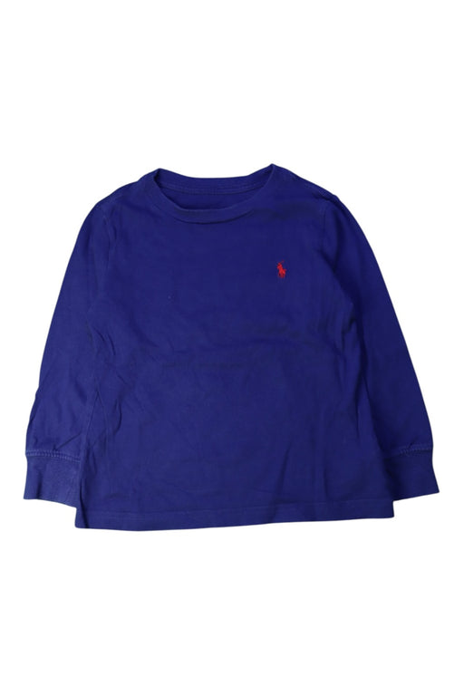 A Blue Long Sleeve T Shirts from Polo Ralph Lauren in size 3T for boy. (Front View)