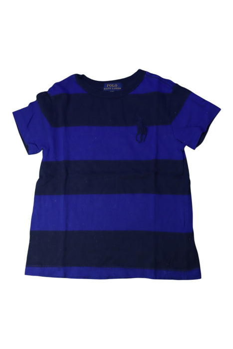 A Blue Short Sleeve T Shirts from Polo Ralph Lauren in size 3T for boy. (Front View)