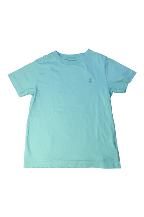 A Blue Short Sleeve T Shirts from Polo Ralph Lauren in size 4T for boy. (Front View)