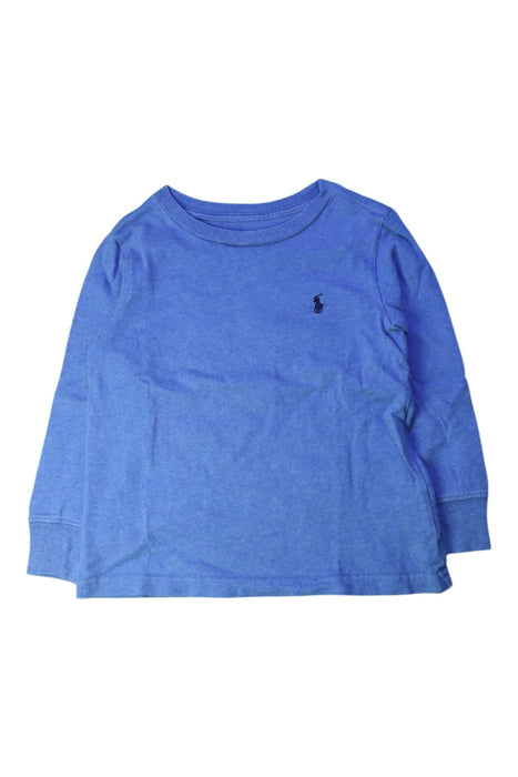 A Blue Long Sleeve T Shirts from Polo Ralph Lauren in size 4T for boy. (Front View)