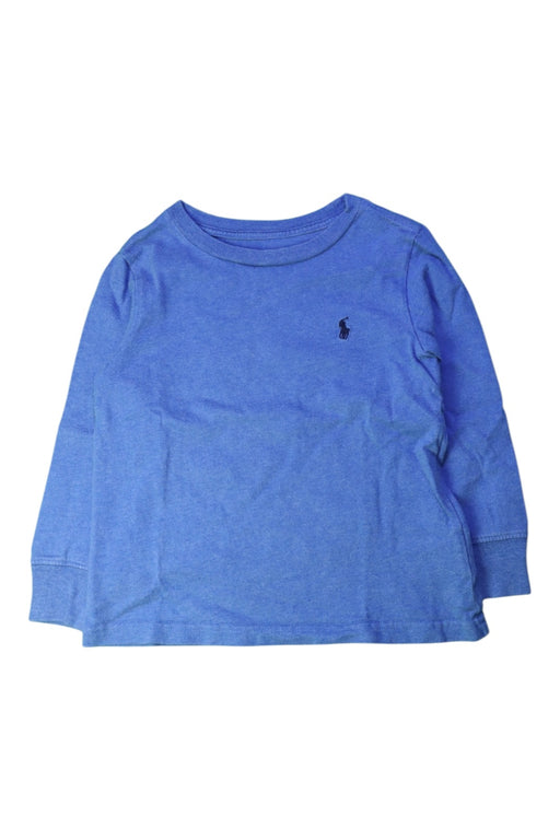A Blue Long Sleeve T Shirts from Polo Ralph Lauren in size 4T for boy. (Front View)