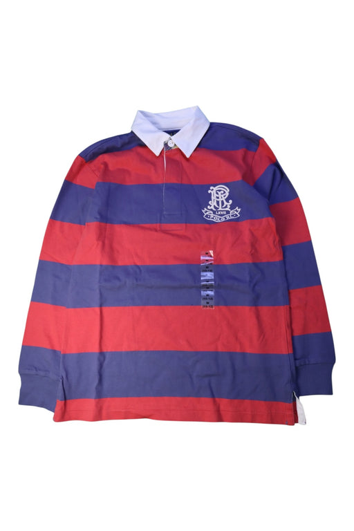 A Navy Long Sleeve Polos from Polo Ralph Lauren in size 10Y for boy. (Front View)