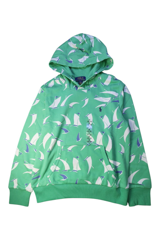 A Green Hooded Sweatshirts from Polo Ralph Lauren in size 10Y for boy. (Front View)