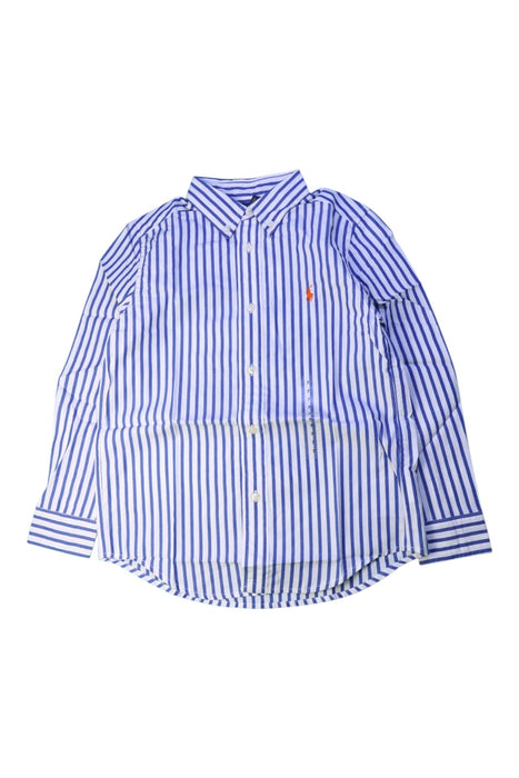 A Blue Long Sleeve Shirts from Polo Ralph Lauren in size 7Y for boy. (Front View)