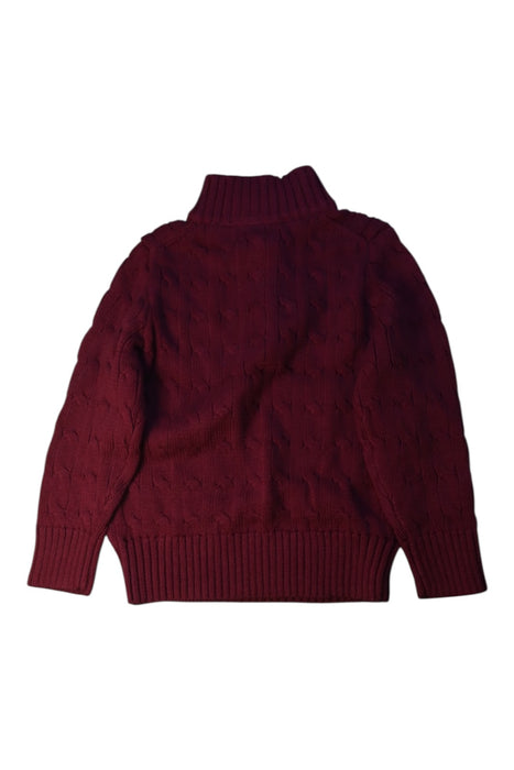A Burgundy Knit Sweaters from Polo Ralph Lauren in size 4T for boy. (Back View)