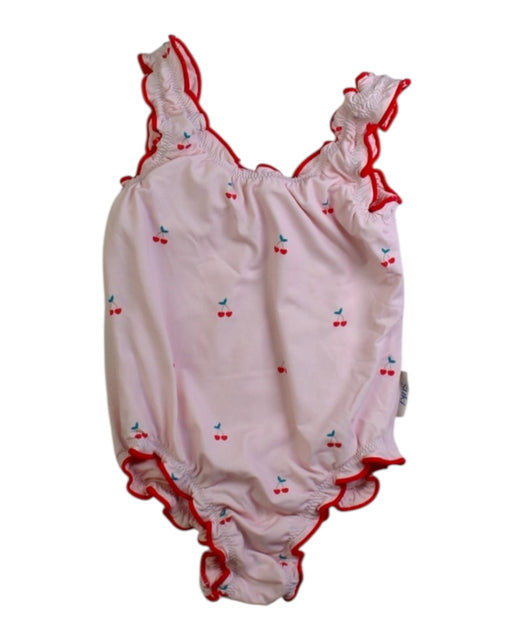 A Pink Swimsuits from suki swim in size 12-18M for girl. (Front View)