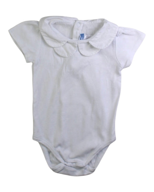 A White Short Sleeve Bodysuits from Jacadi in size 12-18M for girl. (Front View)