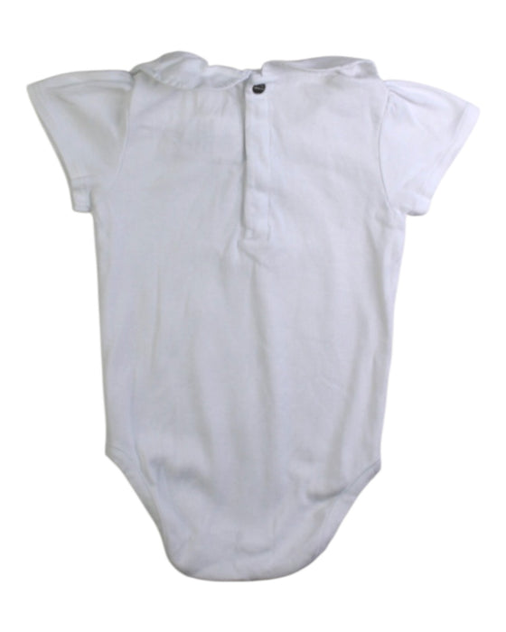 A White Short Sleeve Bodysuits from Jacadi in size 12-18M for girl. (Back View)