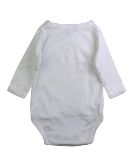 A White Long Sleeve Bodysuits from Jacadi in size Newborn for girl. (Back View)