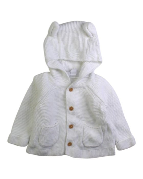 A White Cardigans from The Little White Company in size Newborn for neutral. (Front View)