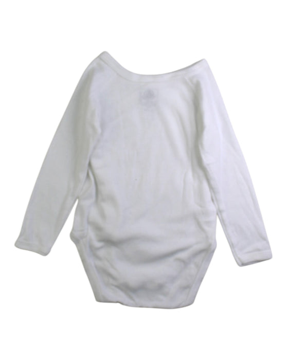 A White Long Sleeve Bodysuits from Petit Bateau in size 6-12M for neutral. (Back View)