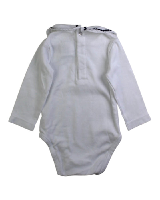 A White Long Sleeve Bodysuits from Jacadi in size 3-6M for girl. (Back View)