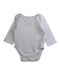 A White Long Sleeve Bodysuits from purebaby in size Newborn for neutral. (Front View)