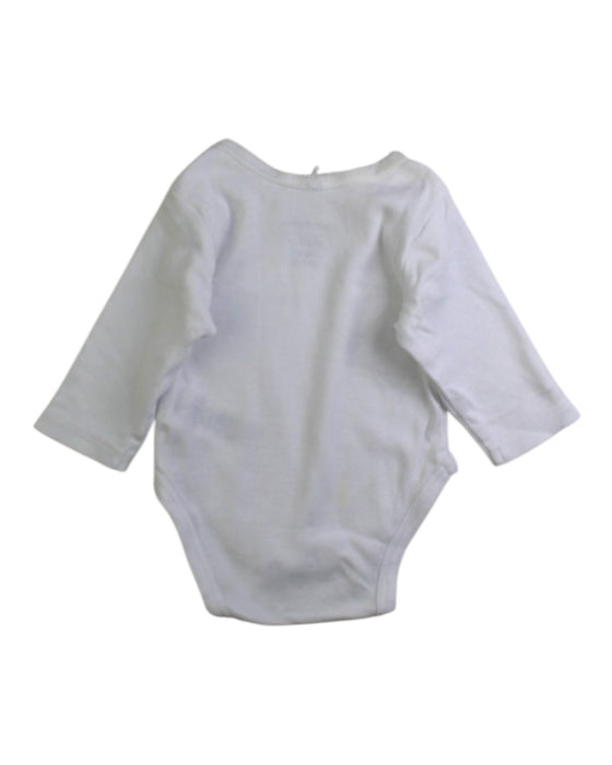 A White Long Sleeve Bodysuits from purebaby in size Newborn for neutral. (Back View)