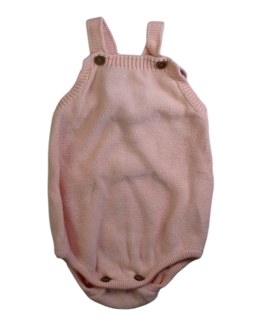 A Pink Sleeveless Rompers from The Little Tailor in size 6-12M for girl. (Front View)