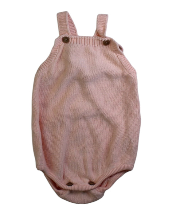 A Pink Sleeveless Rompers from The Little Tailor in size 6-12M for girl. (Front View)