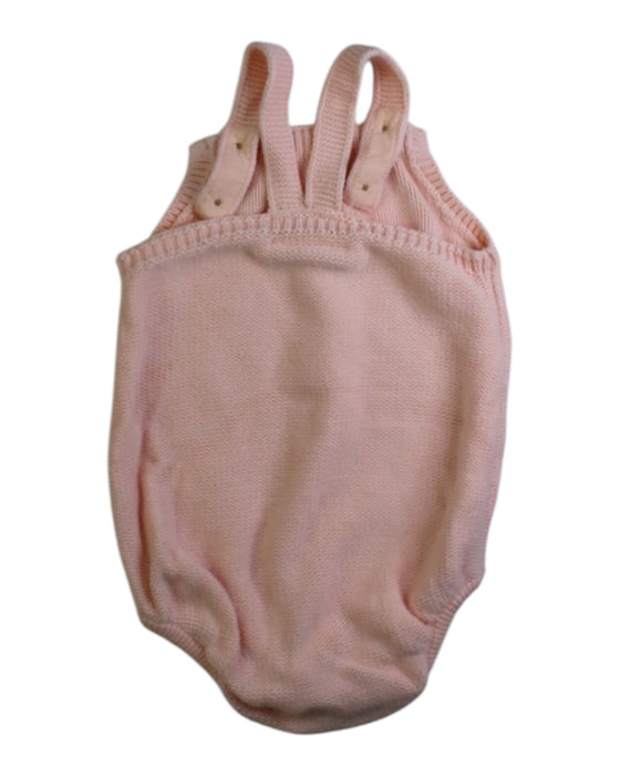 A Pink Sleeveless Rompers from The Little Tailor in size 6-12M for girl. (Back View)