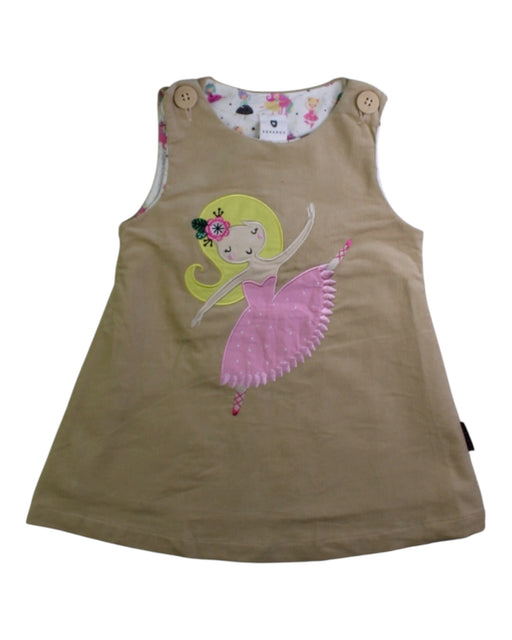 A Beige Sleeveless Dresses from Korango in size 6-12M for girl. (Front View)