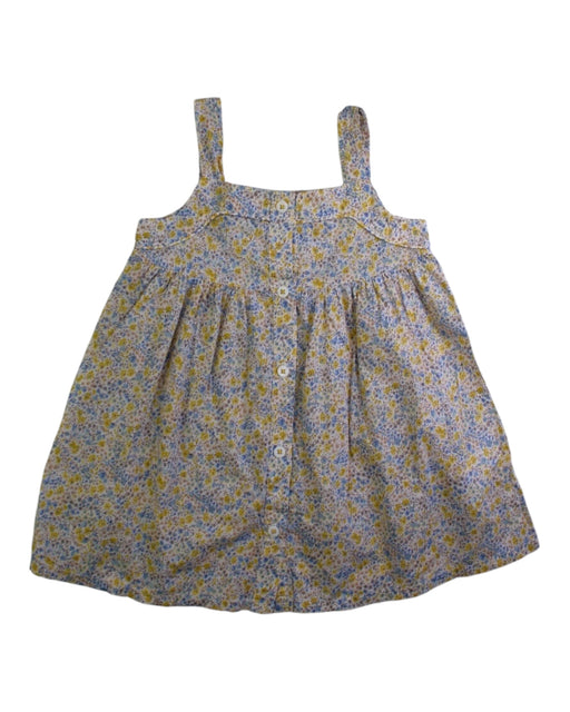 A Blue Sleeveless Dresses from Cyrillus in size 6-12M for girl. (Front View)