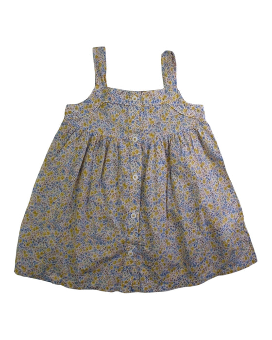 A Blue Sleeveless Dresses from Cyrillus in size 6-12M for girl. (Front View)