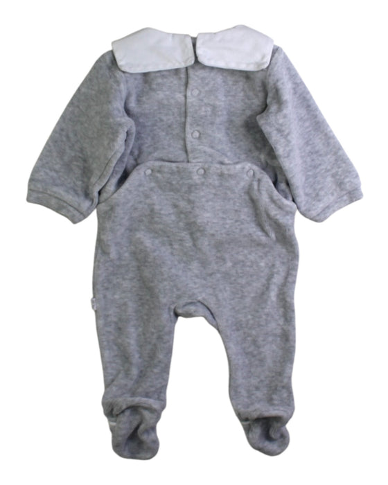 A Grey Long Sleeve Rompers from Jacadi in size Newborn for boy. (Back View)