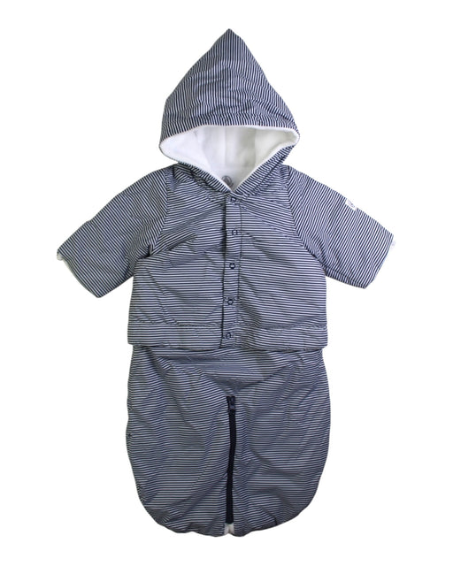 A Navy Lightweight Jackets from Petit Bateau in size 0-3M for neutral. (Front View)