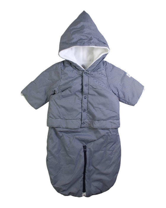 A Navy Lightweight Jackets from Petit Bateau in size 0-3M for neutral. (Front View)