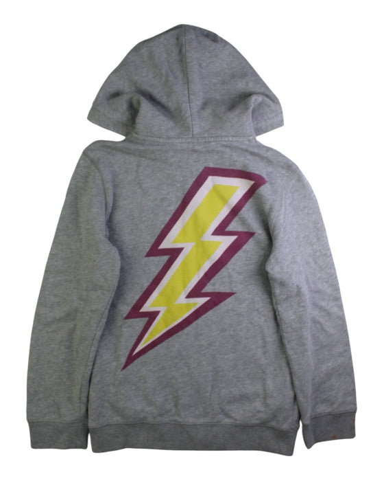 A Grey Zippered Sweatshirts from Boden in size 7Y for girl. (Back View)