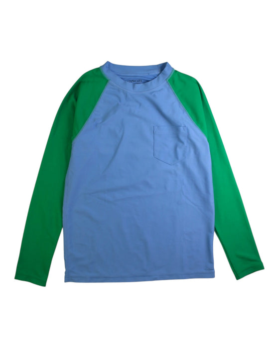 A Blue Long Sleeve T Shirts from Crewcuts in size 8Y for boy. (Front View)
